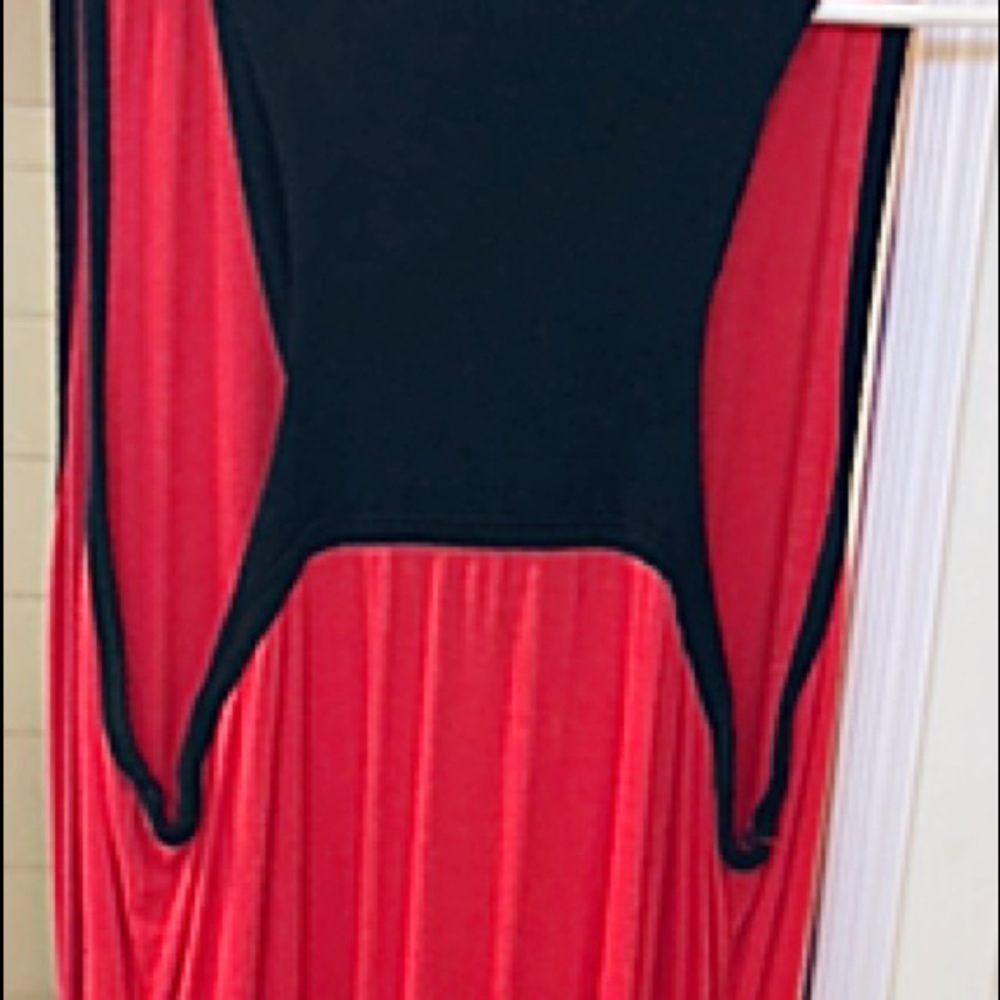 Long Color block Maxi Dress - Picture 2 of 6